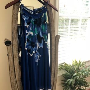 INC blue dress with flowers
